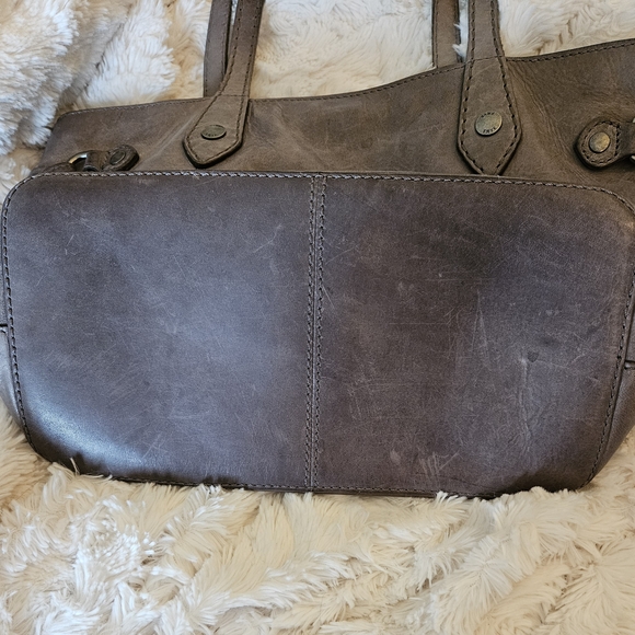 💛 Frye Gray Leather Tote Bag - Picture 2 of 8